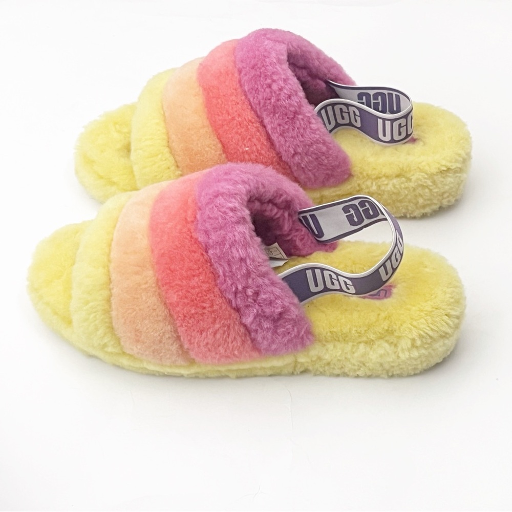 UGG Fluff Yeah Multicolored Heel Strap Slippers S… - image 4